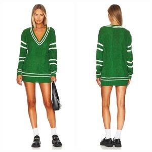 Green Sweater Dress - Revolve More to Come Brand